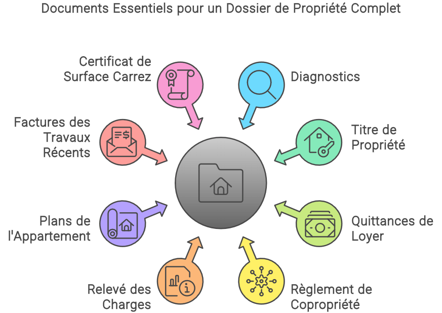 Infographie : Préparer un dossier complet sur le bien